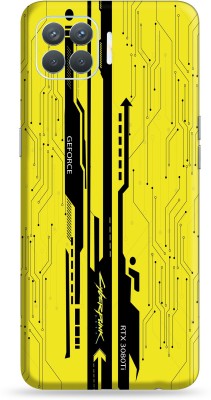 OggyBaba Oppo F17 Pro Mobile Skin(Yellow Cyberpunk Multicolor Skin With Ultra Matte Finish)