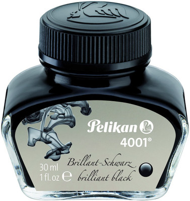 Pelikan 4001 (Brilliant Black - 30 ML) Ink Bottle(Ink Color - Black)