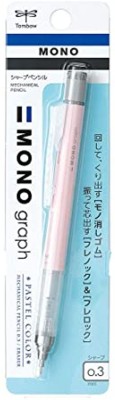 Tombow Mono graph shaker mechanical pencil 0.3 Pencil(Set of 1, Coral pink)