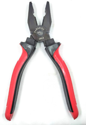 Paradise Tools India Paradise Tools Combination Plier 8-inch (R/B) Black Diagonal Plier(Length : 8 inch)