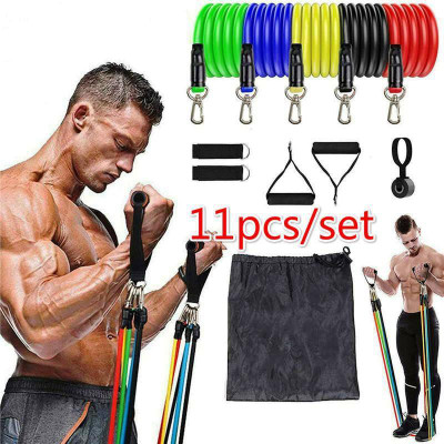 ADAPTFIT Resistance Band 11 Pcs Set for Resistance Training and Home Workout Resistance Tube(Multicolor)