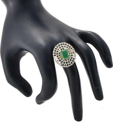 Pihoo Enterprise Ruby Ring Alloy Diamond Gold Plated Ring