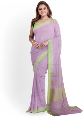 govind handloom Dyed Bhagalpuri Cotton Linen Saree(Multicolor)