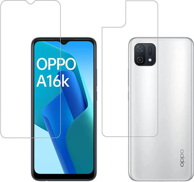 Gtel Front and Back Tempered Glass for Oppo A16K(Pack of 1)