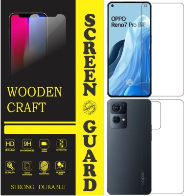 wooden craft Front and Back Tempered Glass for OPPO Reno7 Pro 5G {Flexible}, PFDM00, CPH2293, Reno7 Pro 5G(Pack of 2)