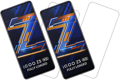 KARTRAY Tempered Glass Guard for iQOO Z5 5G(Pack of 2)