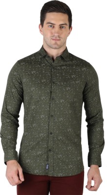 MONTE CARLO Men Printed Casual Green Shirt