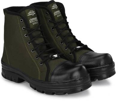 OMEE GOLD Military Army Jungle Boots For Mens Green Canvas Shoes For Men