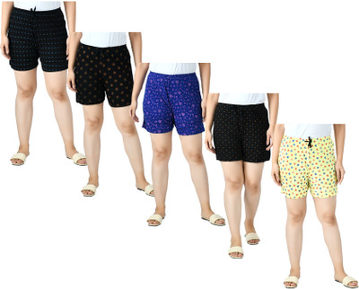 KAYU Printed Women Multicolor Regular Shorts