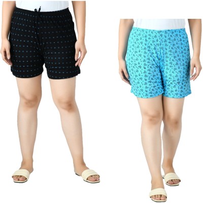 Indistar Printed Women Multicolor Regular Shorts