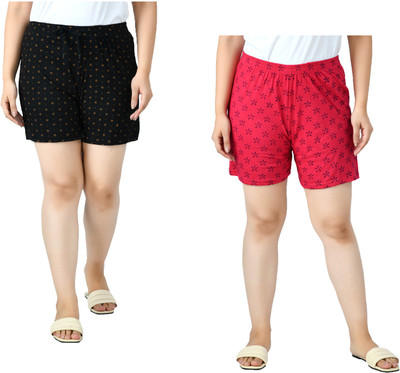 IndiWeaves Printed Women Multicolor Regular Shorts