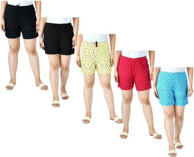 KAYU Printed Women Multicolor Regular Shorts