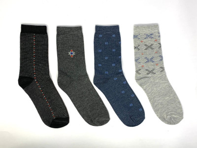 Tixy Men Solid Mid-Calf/Crew(Pack of 4)