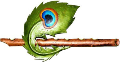 wildartcreation 38 cm Krishna Flute Wall Stickers ( 38Cm X 60Cm ) Self Adhesive Sticker(Pack of 1)