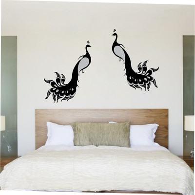 wildartcreation 65 cm Peacock Wall Decal Modern s Home Decor Self Adhesive Sticker(Pack of 1)