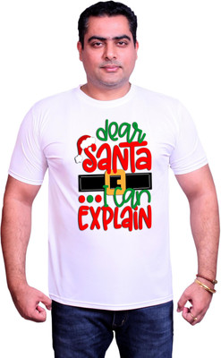 NITYANAND CREATIONS Graphic Print Men Round Neck White T-Shirt