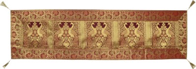 Lal Haveli Maroon 182.88 cm Table Runner(Silk)