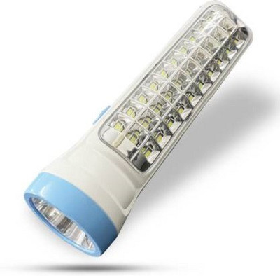 AKR Home Emergency 2 In 1 Torch Light With 30 Led Emergency Torch ( Rechargeable) 6 hrs Torch Emergency Light(White)