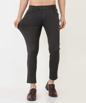 PROTOCOL Solid Men Black Track Pants