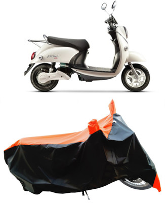 Wegather Two Wheeler Cover for Evolet(Polo BS6, Orange)