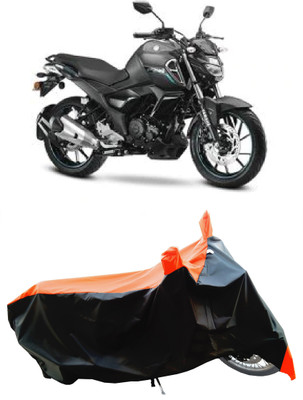 Wegather Two Wheeler Cover for Yamaha(FZ-S, Orange, Black)