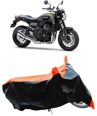 Wegather Two Wheeler Cover for Kawasaki(Z900RS, Orange)