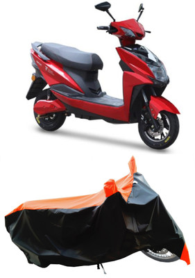 Wegather Two Wheeler Cover for Techo Electra(Raptor BS6, Orange)