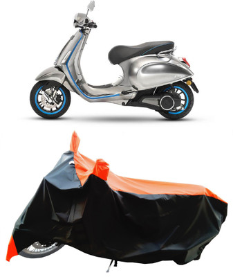 Wegather Two Wheeler Cover for Vespa(Piaggio Elettrica BS6, Orange)