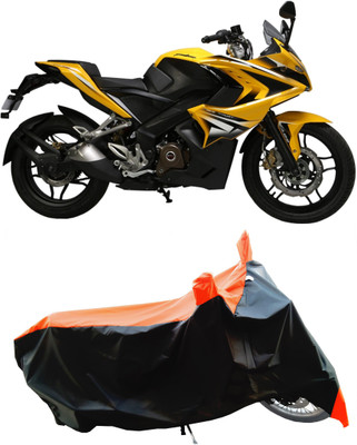 Wegather Two Wheeler Cover for Bajaj(Pulsar SS400 BS6, Orange)