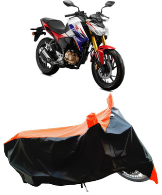 Wegather Two Wheeler Cover for Honda(CBF, Orange)