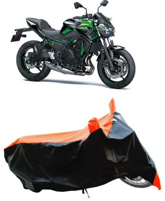 Wegather Two Wheeler Cover for Kawasaki(Z650 BS6, Orange)