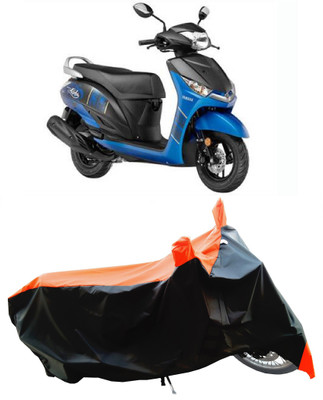 Wegather Two Wheeler Cover for Yamaha(Alpha BS6, Orange)