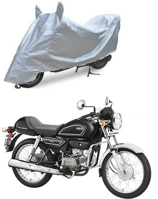 A2D Two Wheeler Cover for Hero(Splendor Pro Classic, Silver)
