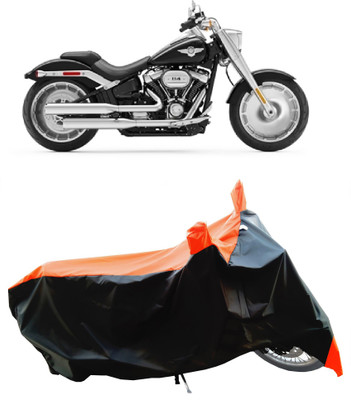 Wegather Two Wheeler Cover for Harley Davidson(Fat Boy, Orange)