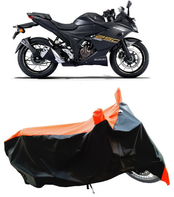 Wegather Two Wheeler Cover for Suzuki(Gixxer 250, Orange)