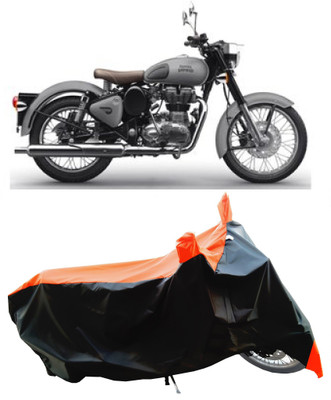 Wegather Two Wheeler Cover for Royal Enfield(Classic Gunmetal BS6, Orange)