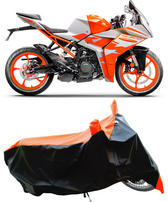 Wegather Two Wheeler Cover for KTM(RC 200 BS6, Orange, Black)