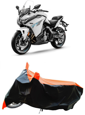 Wegather Two Wheeler Cover for CFMoto(650GT BS6, Orange)
