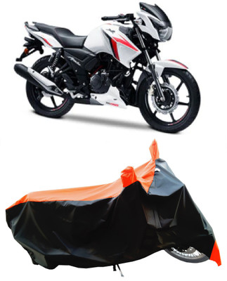 Wegather Two Wheeler Cover for TVS(Apache RTR 160, Orange, Black)