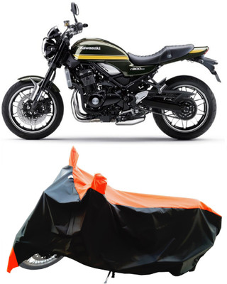 Wegather Two Wheeler Cover for Kawasaki(Z900 RS Cafe Racer BS6, Orange)