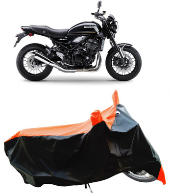 Wegather Two Wheeler Cover for Kawasaki(Z900RS BS6, Orange)