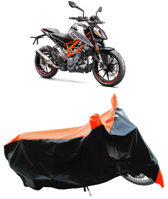 Wegather Two Wheeler Cover for KTM(125 Duke, Orange)