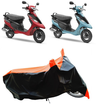 Wegather Two Wheeler Cover for TVS(Scooty Pep Plus, Orange)