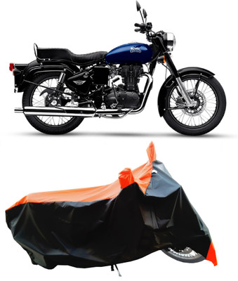 Wegather Two Wheeler Cover for Royal Enfield(Bullet 350 New BS6, Orange)