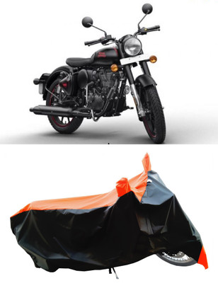 Wegather Two Wheeler Cover for Royal Enfield(Bullet 350, Orange)