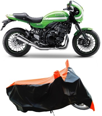 Wegather Two Wheeler Cover for Kawasaki(Z900 RS Cafe Racer, Orange)