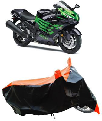 Wegather Two Wheeler Cover for Kawasaki(Ninja ZX 14R BS6, Orange)