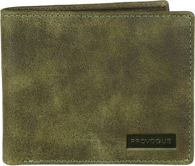 PROVOGUE Men Casual, Evening/Party, Formal, Travel Green Genuine Leather Wallet(8 Card Slots)