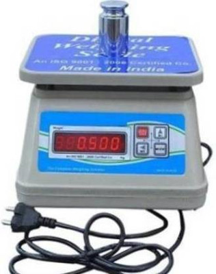 D-DEVOX SB ABS 30 KG Capacity, Digital Weighing Machine with Double Display, Weighing Scale(WHITE BLUE)