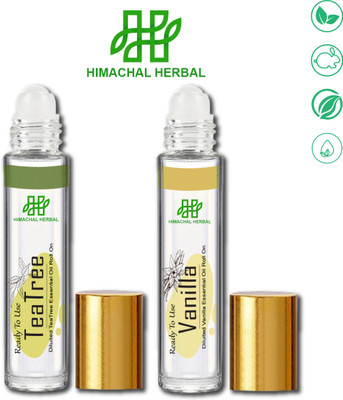 Himachal Herbal Essential Oil Roll on For Tea Tree + Vanilla(12 ml)